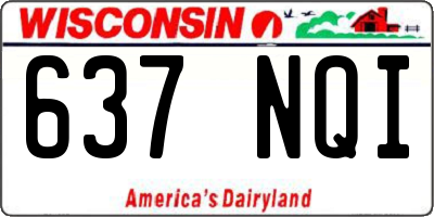 WI license plate 637NQI