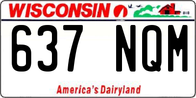 WI license plate 637NQM