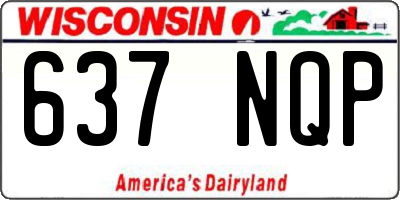 WI license plate 637NQP