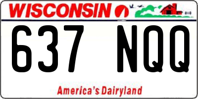 WI license plate 637NQQ