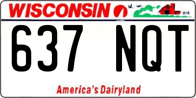 WI license plate 637NQT
