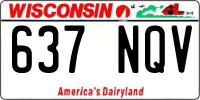 WI license plate 637NQV