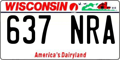 WI license plate 637NRA