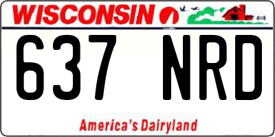 WI license plate 637NRD
