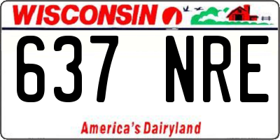 WI license plate 637NRE