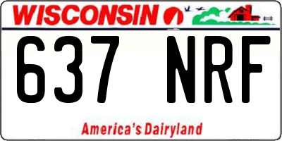 WI license plate 637NRF