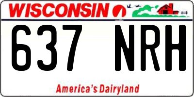 WI license plate 637NRH