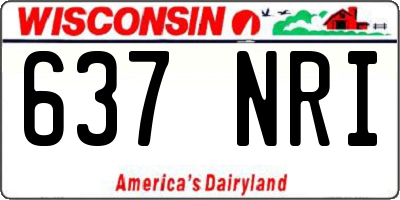 WI license plate 637NRI