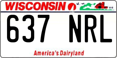 WI license plate 637NRL