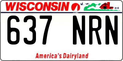 WI license plate 637NRN