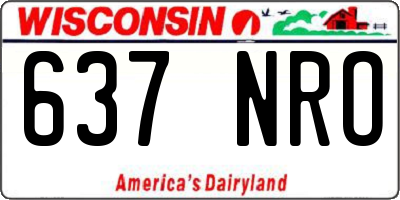 WI license plate 637NRO