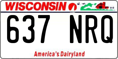 WI license plate 637NRQ