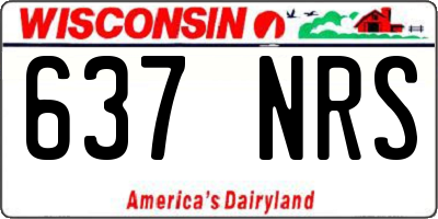 WI license plate 637NRS