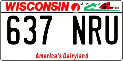 WI license plate 637NRU