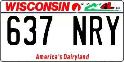 WI license plate 637NRY