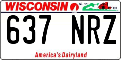 WI license plate 637NRZ
