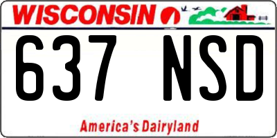 WI license plate 637NSD