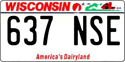WI license plate 637NSE