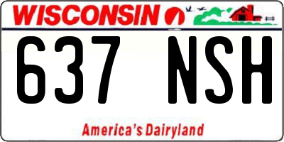 WI license plate 637NSH