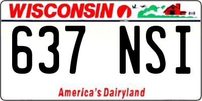 WI license plate 637NSI