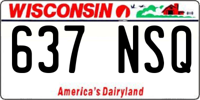 WI license plate 637NSQ