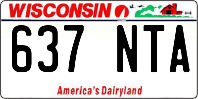 WI license plate 637NTA