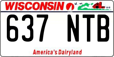 WI license plate 637NTB