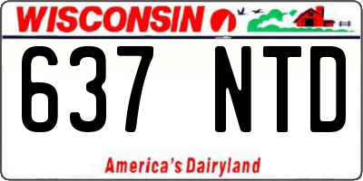 WI license plate 637NTD