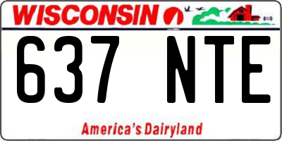 WI license plate 637NTE