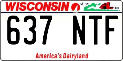 WI license plate 637NTF
