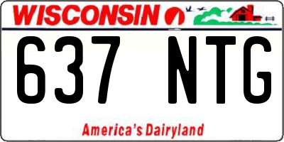WI license plate 637NTG