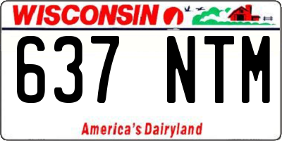 WI license plate 637NTM