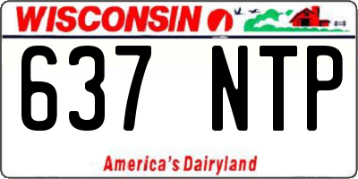 WI license plate 637NTP