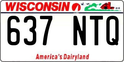 WI license plate 637NTQ