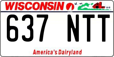 WI license plate 637NTT