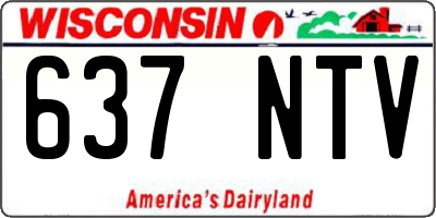 WI license plate 637NTV
