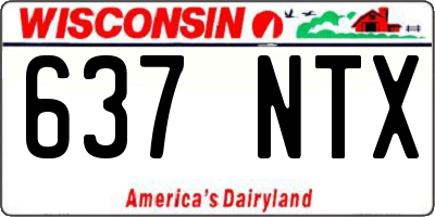 WI license plate 637NTX