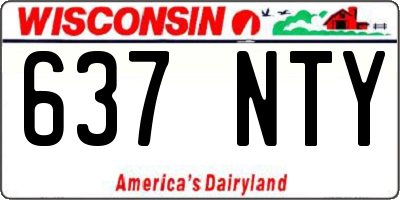 WI license plate 637NTY