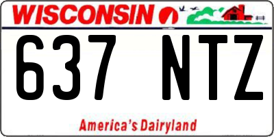 WI license plate 637NTZ