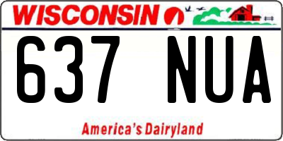 WI license plate 637NUA