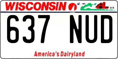 WI license plate 637NUD