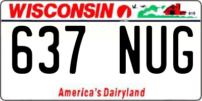 WI license plate 637NUG
