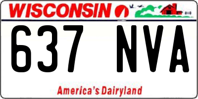 WI license plate 637NVA
