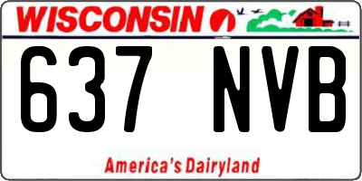 WI license plate 637NVB