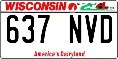 WI license plate 637NVD