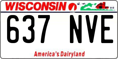 WI license plate 637NVE