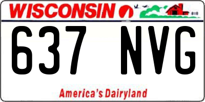 WI license plate 637NVG