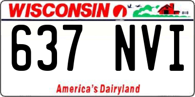 WI license plate 637NVI