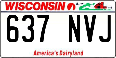 WI license plate 637NVJ