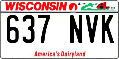 WI license plate 637NVK
